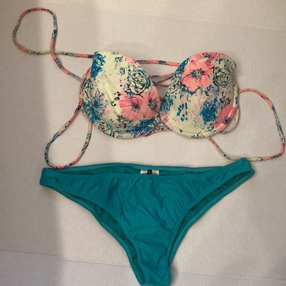 🌞O’Neil halter top crisscross back w/cheeky bottoms A170 - Picture 10 of 13